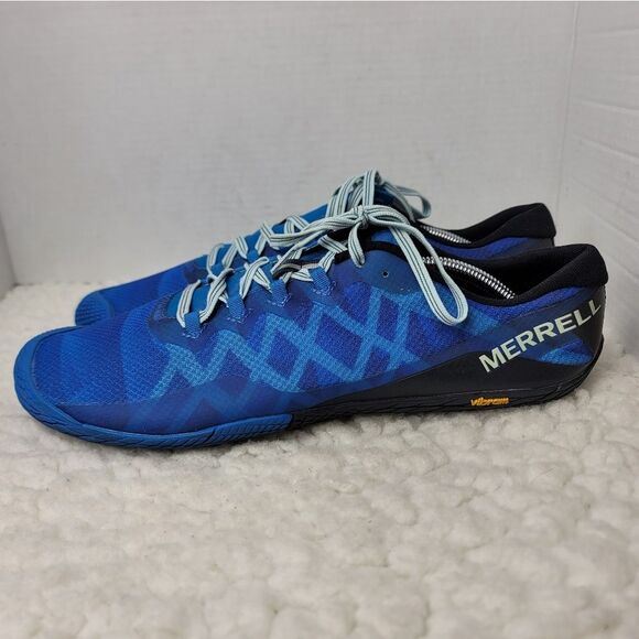 Merrell Vapor Glove 3 Barefoot Mens Size 13 Blue Running Shoes - Picture 3 of 10